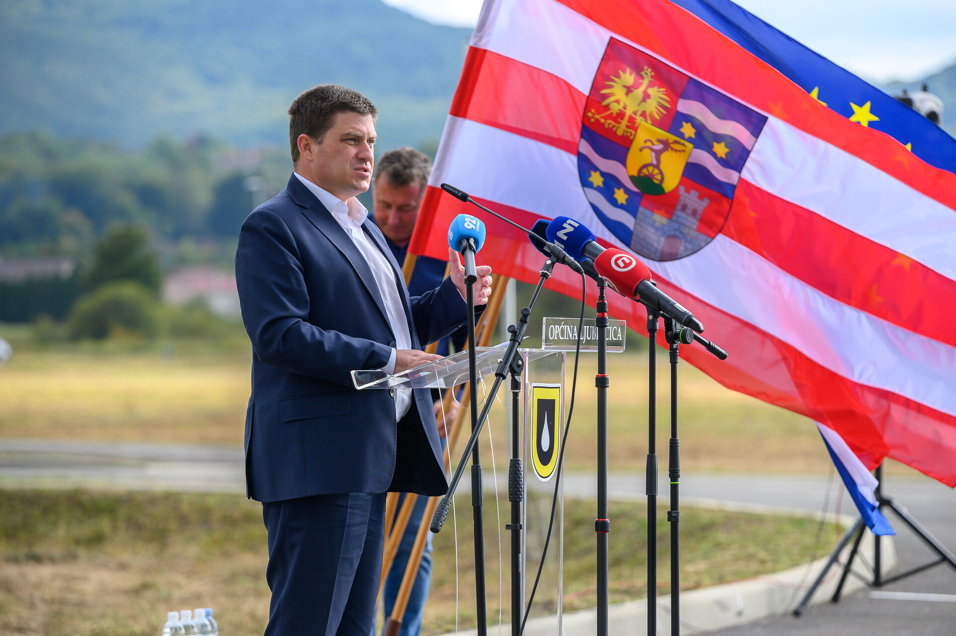 Ministar mora, prometa i infrastrukture Oleg Butković prilikom dovršenja infrastrukturnog opremanja Poduzetničke zone Ljubešćica